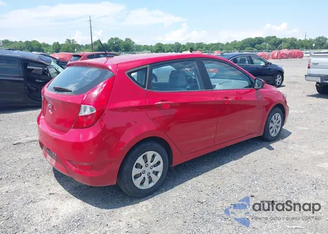 2016 Hyundai Accent Se z USA, uszkodzony, nr VIN KMHCT5AE1GU244573
